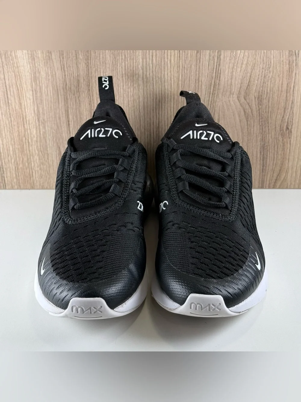 Nike Air Max 270 Black White Athletic Running Shoes AH6789-001 Women’s Size 8.5